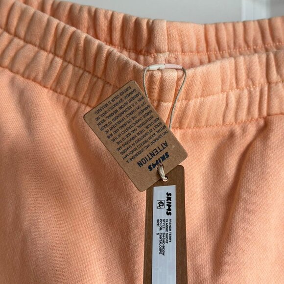 Skims French Terry Classic Short in Cantaloupe, Size Small - Picture 8 of 12